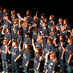 Elementary students sing and dance at the All-District Choir Concert